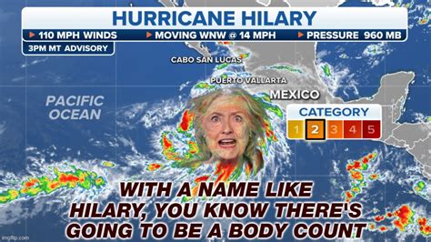 Hurricane Hilary is not named for Hillary Clinton. How。